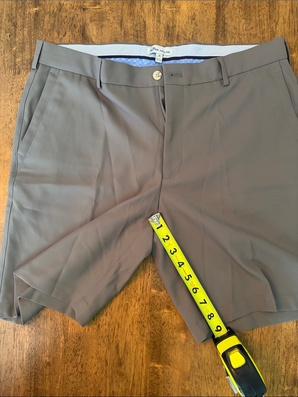 Peter Millar Men's Flat Front Shorts - Taupe Gray
